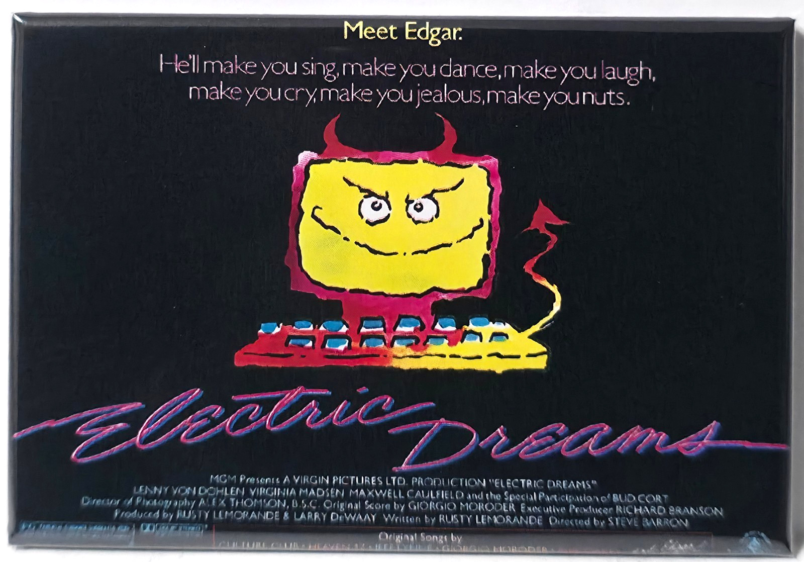 Electric Dreams 80s Cult Sci-Fi Romance 2x3 MAGNET  Retro Vintage