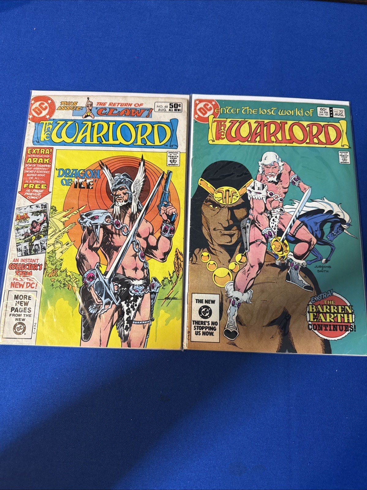 The Warlord 2 Issue Comic Lot #48, 72 (DC, 1981) F/VF 1st Arak, Dan Jurgens