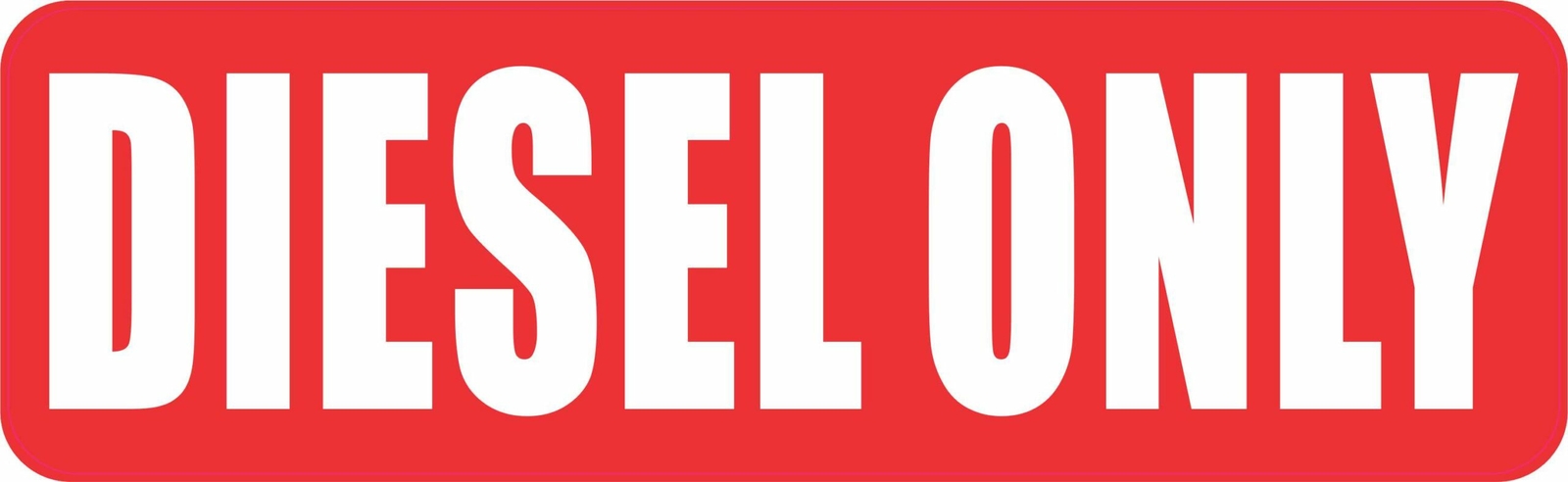 10in x 3in Diesel Only Vinyl Sticker Car Truck Vehicle Bumper Decal