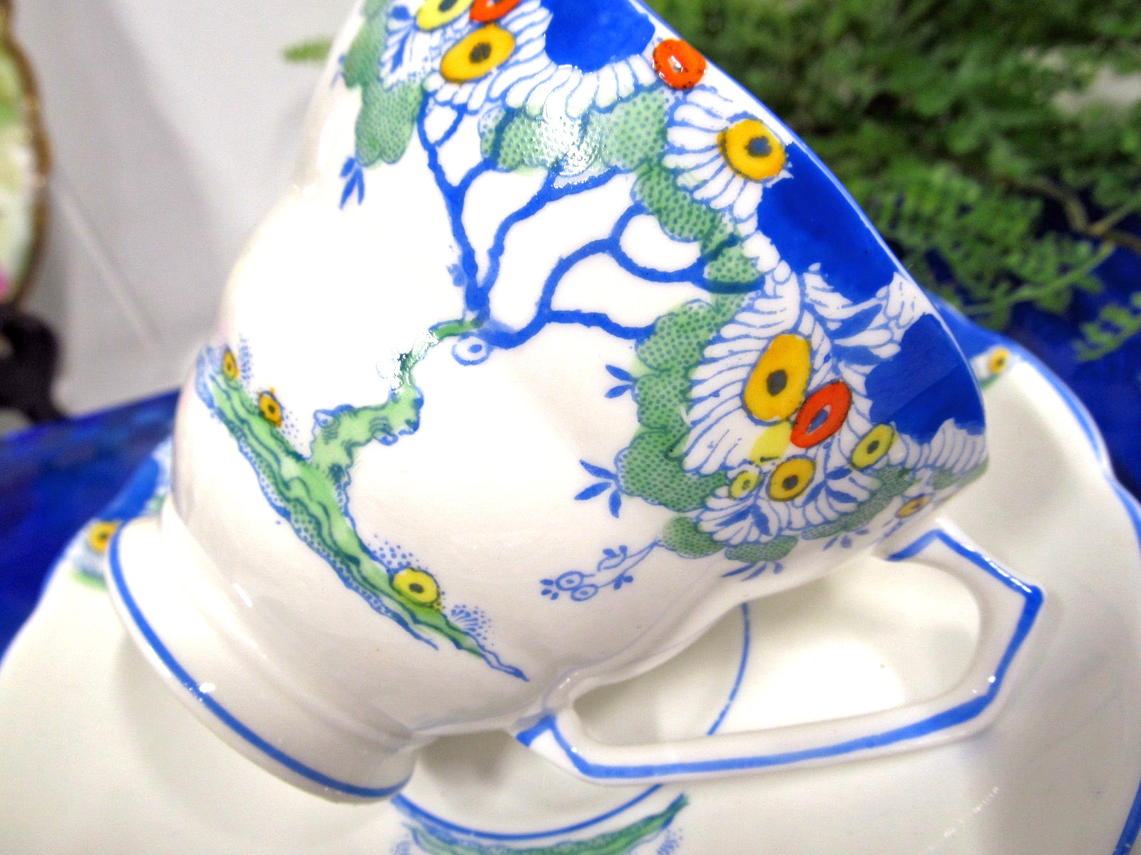 Radford tea cup and saucer June painted tree  teacup England