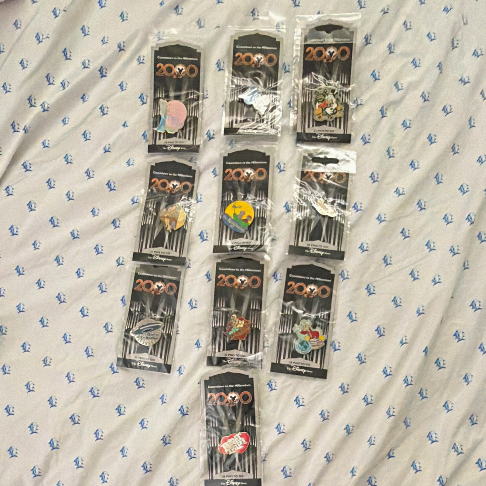 Disney Store Countdown to the Millennium 2000 Disney Pin Set, Year 2000 #30-39 Disney Store Countdown to the Millennium 2000 Disney Pin Set, Year 2000 #30-39