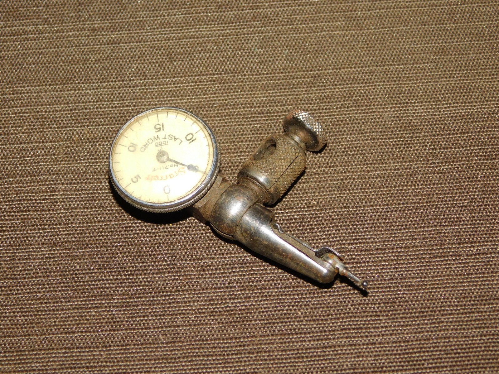 VINTAGE TOOL L S STARRETT NO. 711-F LAST WORD  DIAL TEST INDICATOR