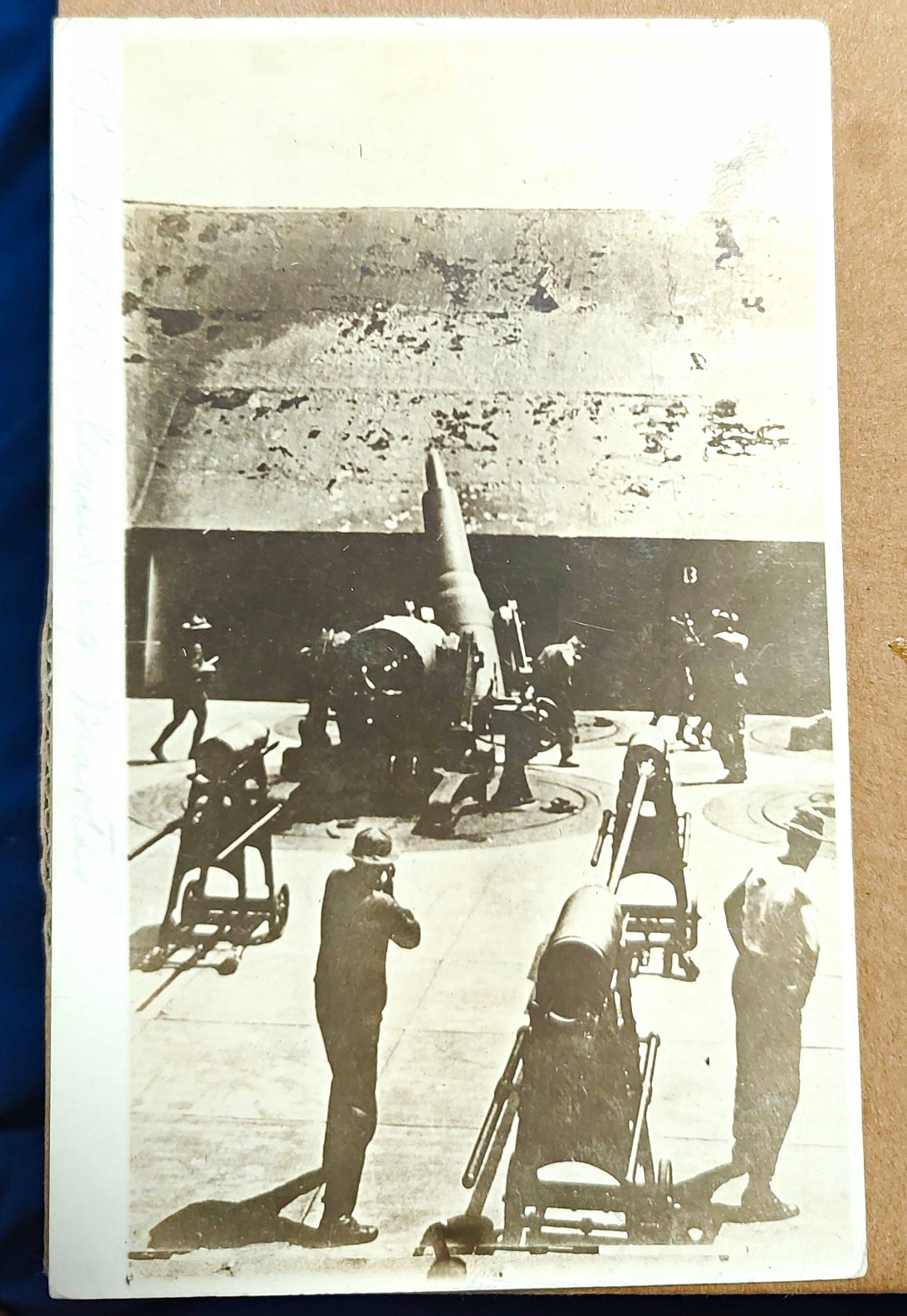 Army Artillery Gun Crew RPPC,Cannon Real Photo Postcard Unposted ...P38