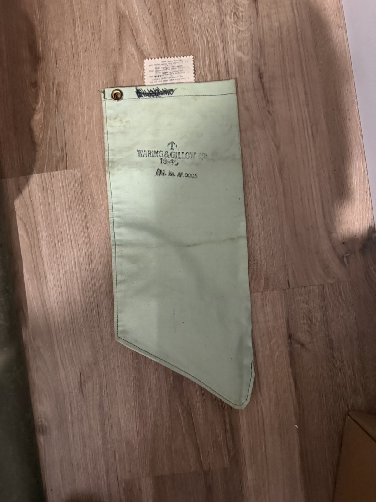 Vintage Military Canvas Bag/Pouch with Printed Stencil Markings, Militaria