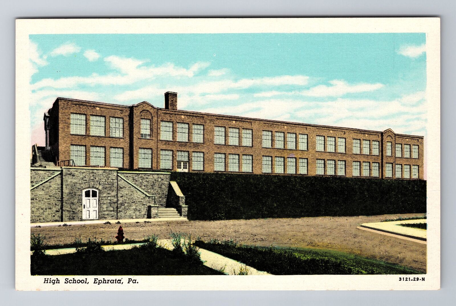 Ephrata PA-Pennsylvania, High School, Antique Vintage Souvenir Postcard