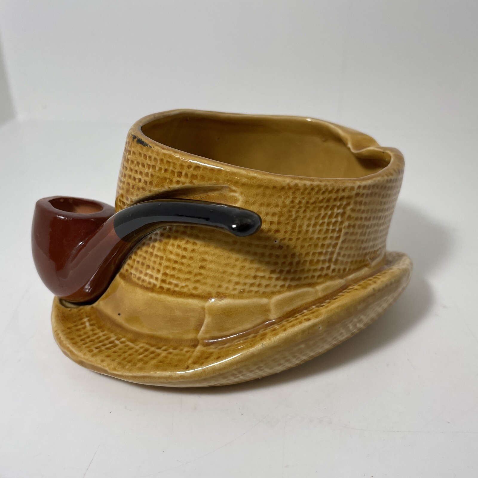Lefton’s Hat/Pipe Tobacco Ceramic Ashtray #H6682 Japan