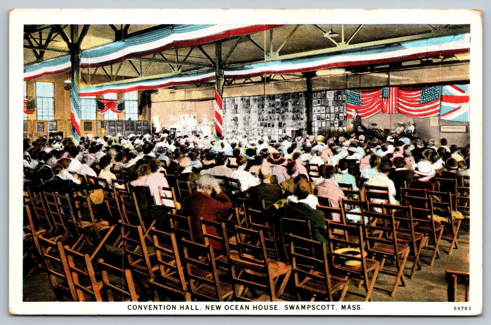 Swampscott, MA Postcard: New Ocean House, Convention Hall - Massachusetts