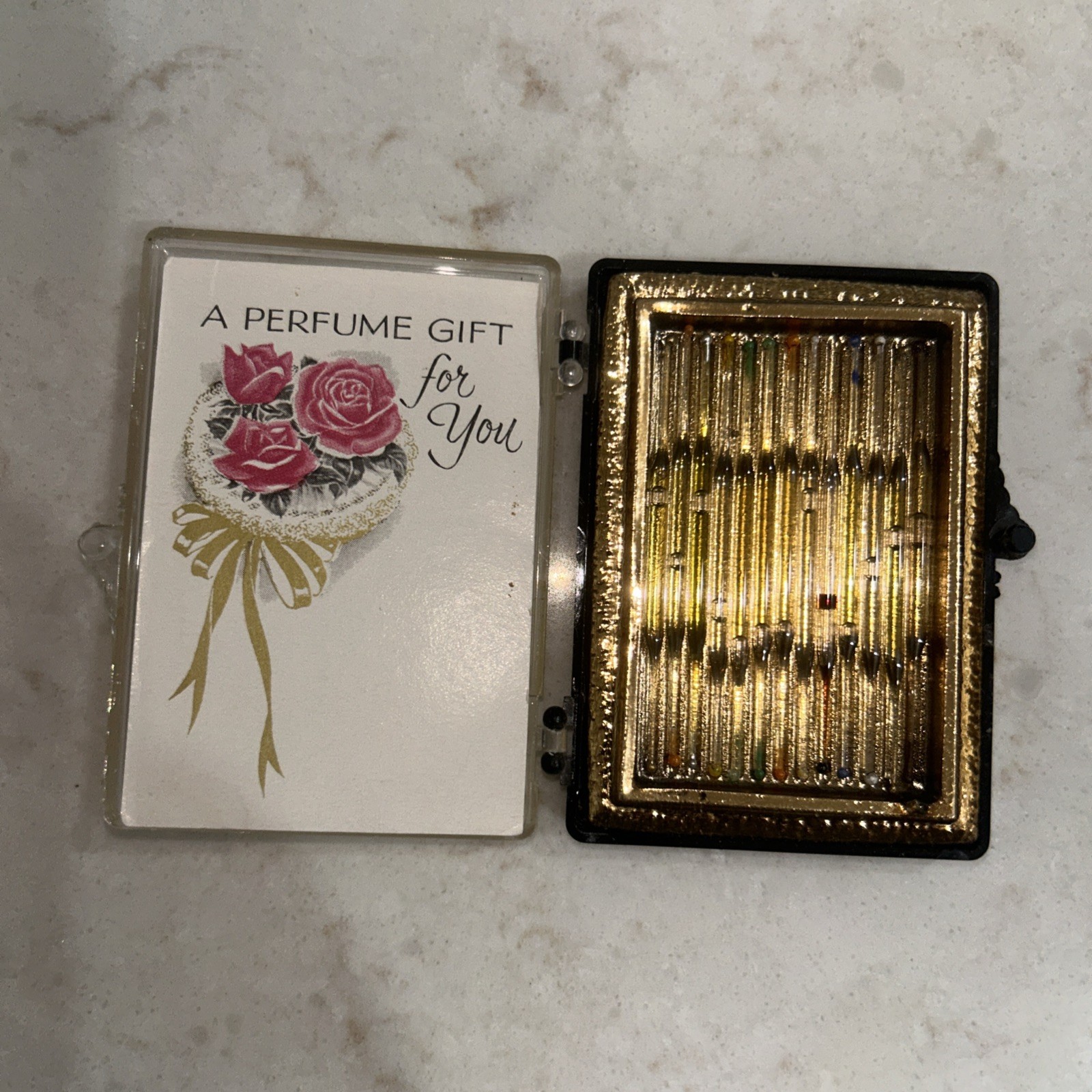 Vintage 1940s NIPS DeLuxe Purse Pak Famous Name Perfume Sampler w/box 13 Vials