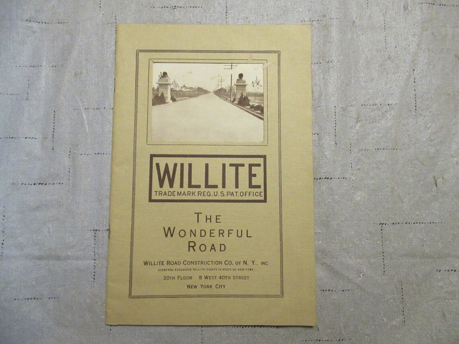 Willite Road Construction Booklet Advertising New York 1916