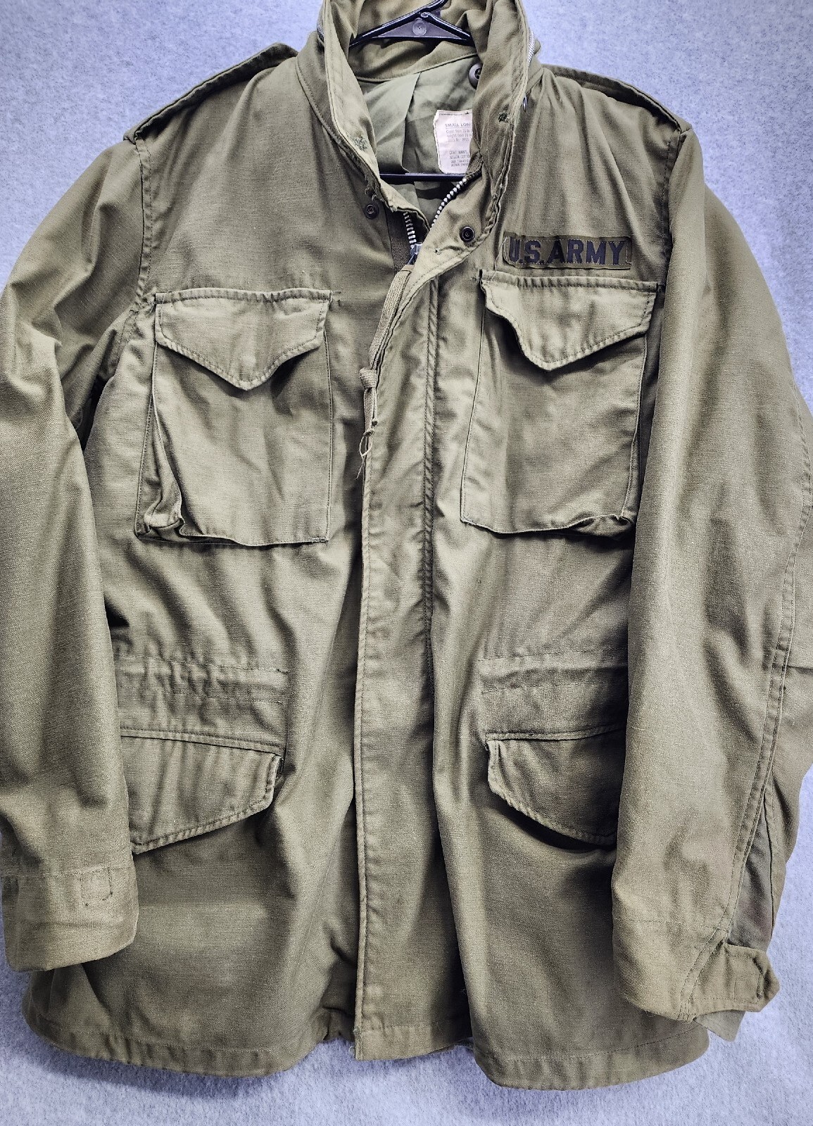 Vintage 1969 Army M-65 Field Jacket OG-107 Small Long Alpha Industries