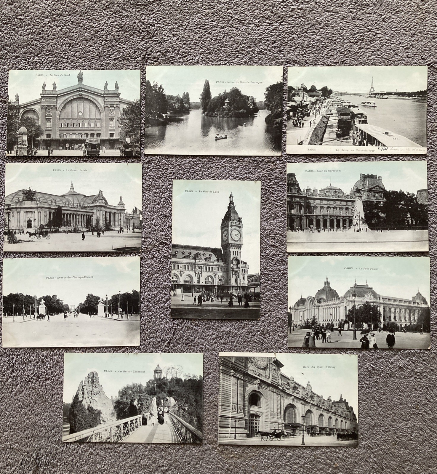 Paris France Postcard Grouping Of 10 Monuments Historic Buildings Early 1900s