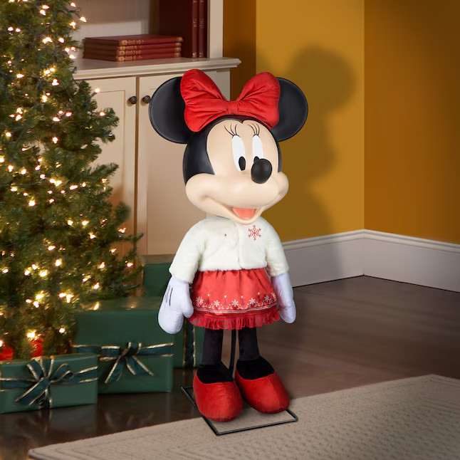 3.5 FT ANIMATRONIC MINNIE MOUSE ANIMATED CHRISTMAS DECORATION