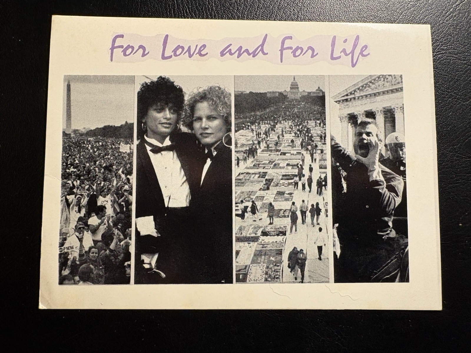1988 JEB For Love & For Life 1987 March Washington Lesbian Gay Rights Invite