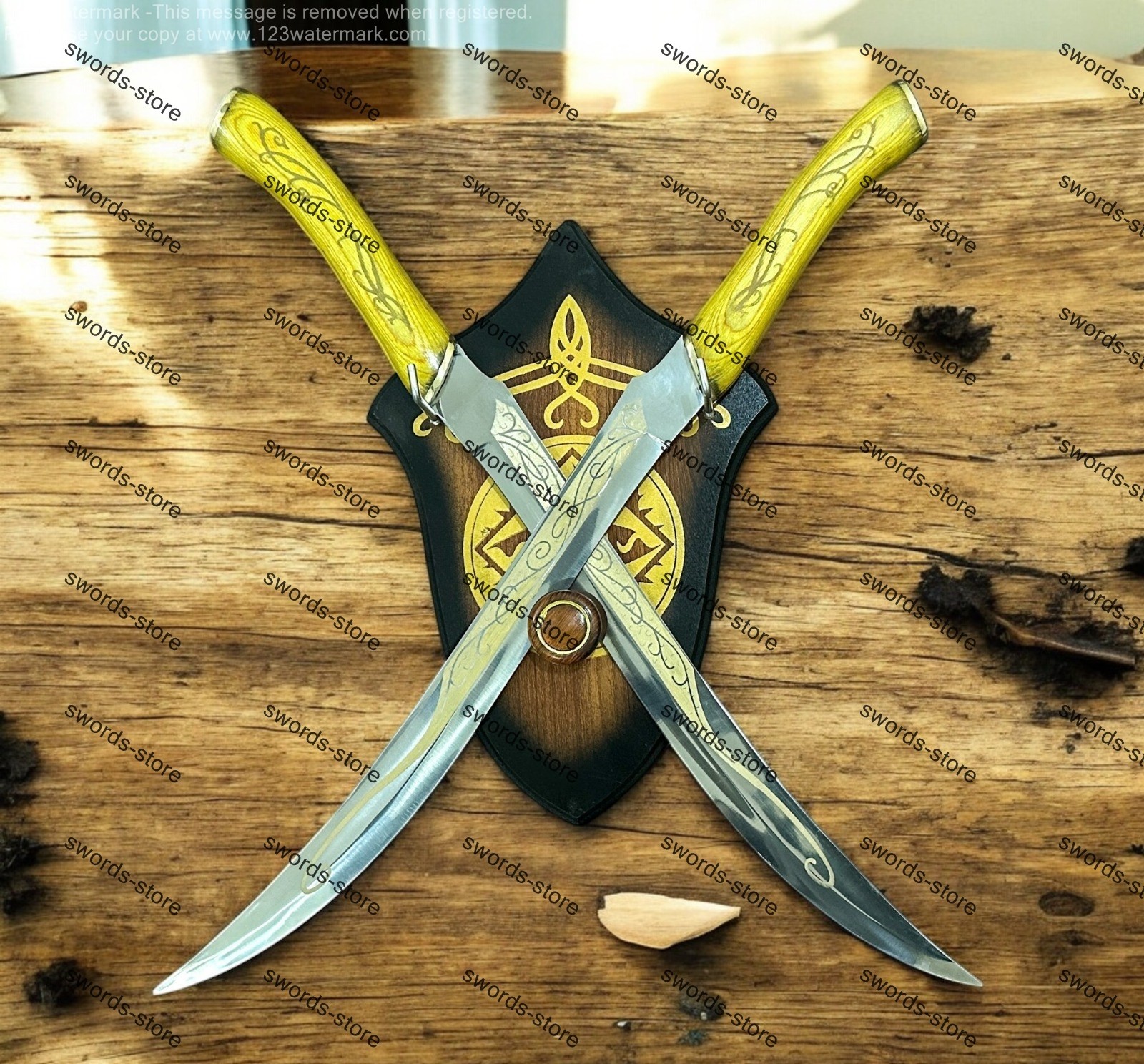 LOTR Legolas Dagger Sword W Wall Display Plaque Christmas Props Item Gift Him