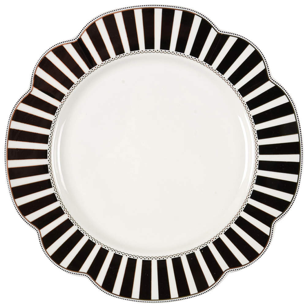 Grace's Teaware Josephine Black Dinner Plate 10800738