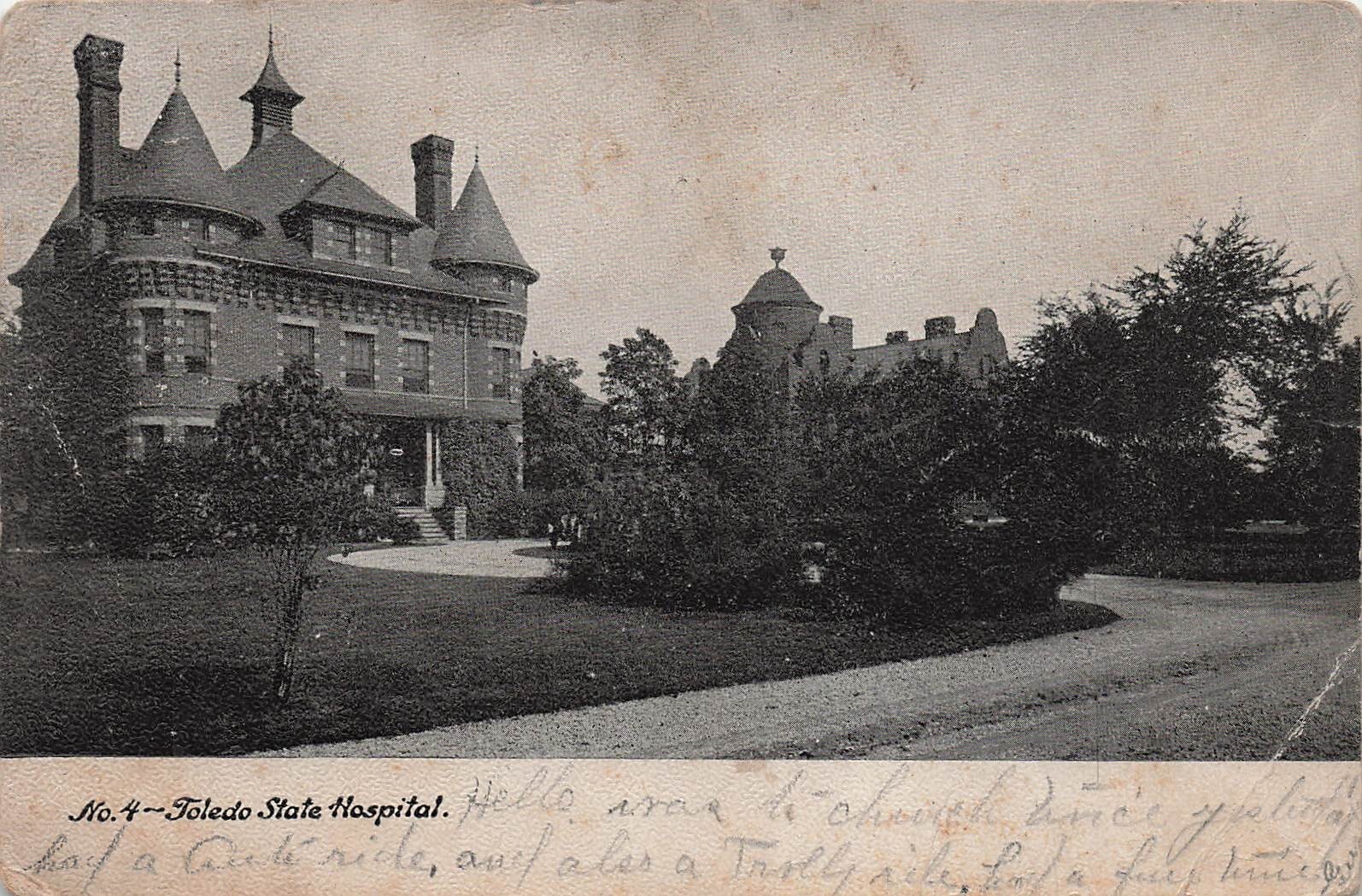 Toledo State Hospital Insane Asylum Ohio UDB c1907 Vtg Postcard H44