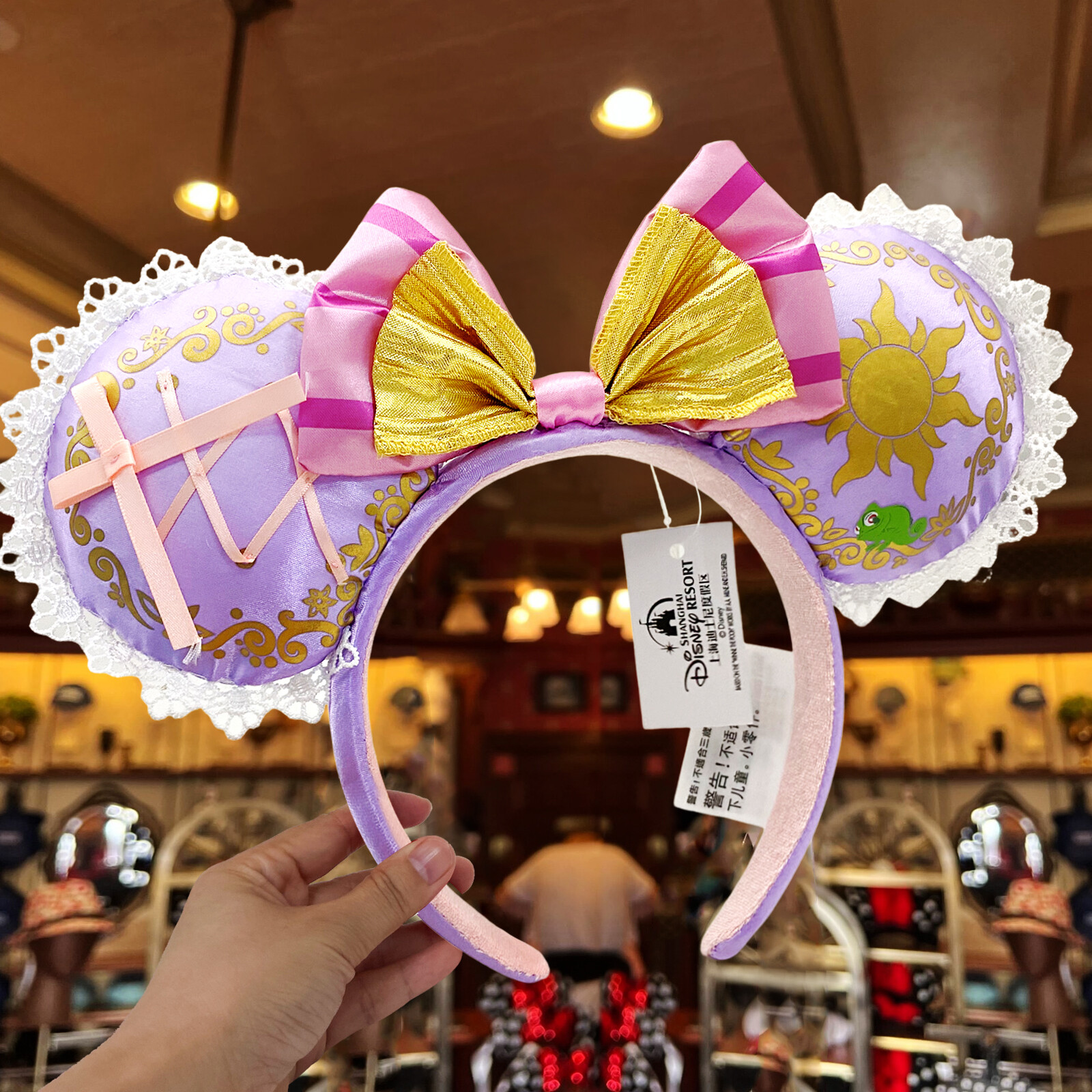 Disney~Parks Rapunzel Tangled Pascal Mickey Minnie Ears Headband Disneyland