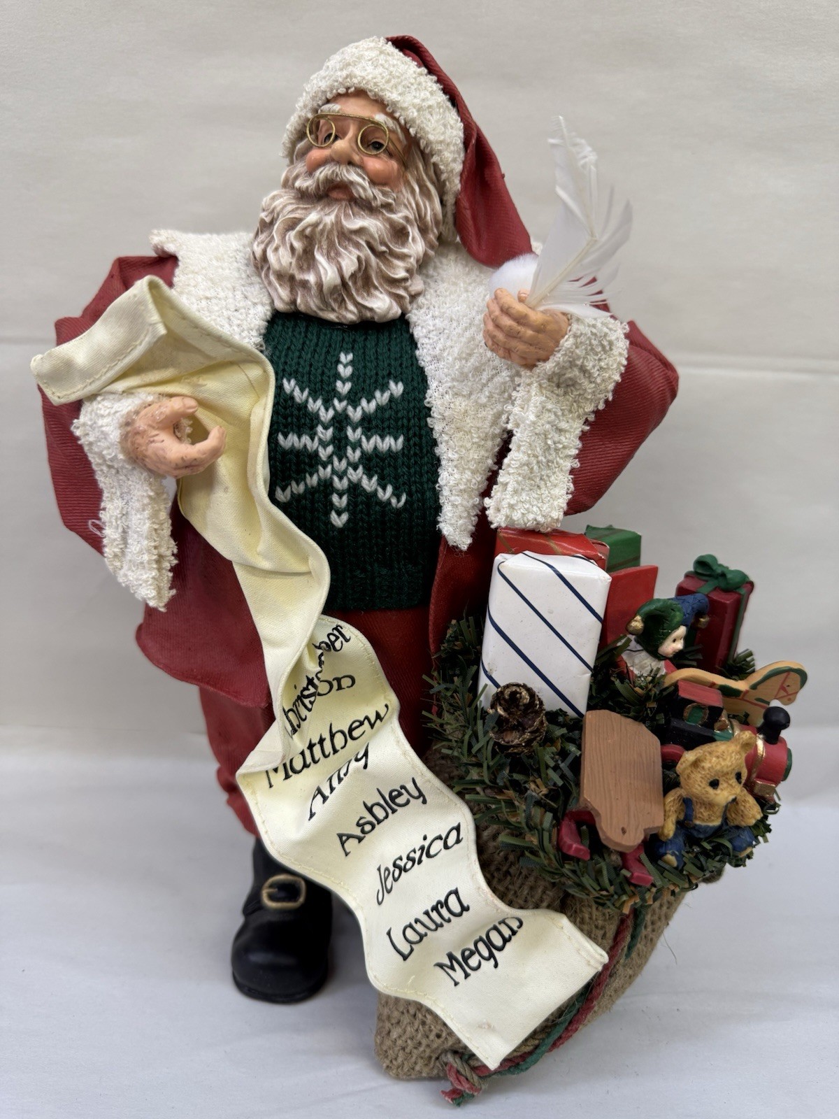 Possible Dreams Santa Claus with Sack of Toys and Naughty Nice List No Box