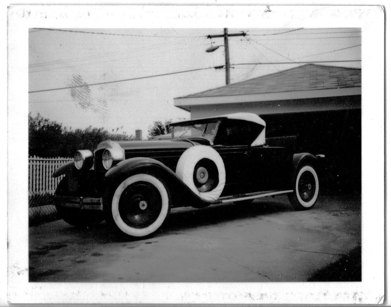 1928 Packard Roadster Town Scene Original Photo