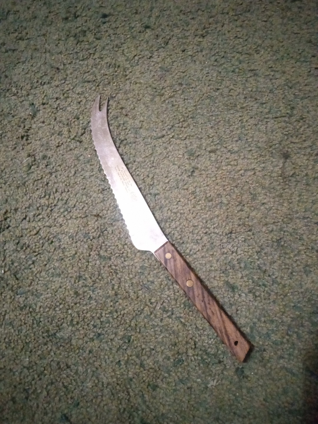 Vintage Vernco Serrated Carving Knife Fork Tip Advertisement Very Nice Htf Japan