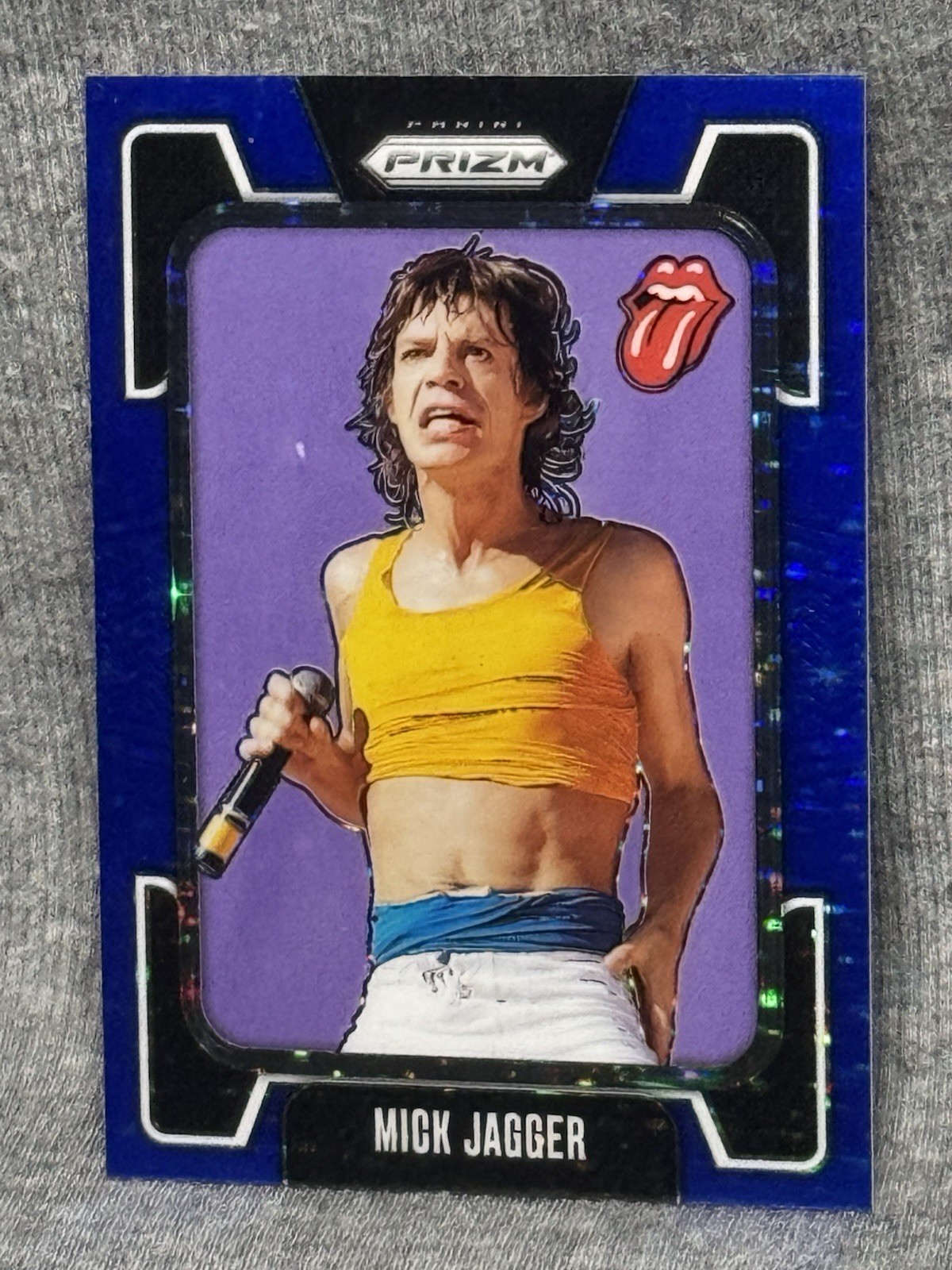 2025 Panini Prizm The Rolling Stones #17 Blue Confetti MICK JAGGER