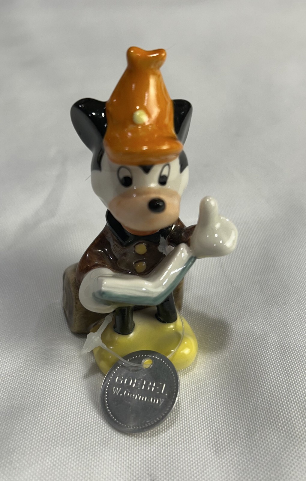 Vintage Goebel Disney Mickey Mouse Porcelain Figurine w/ Original Tag Retired 