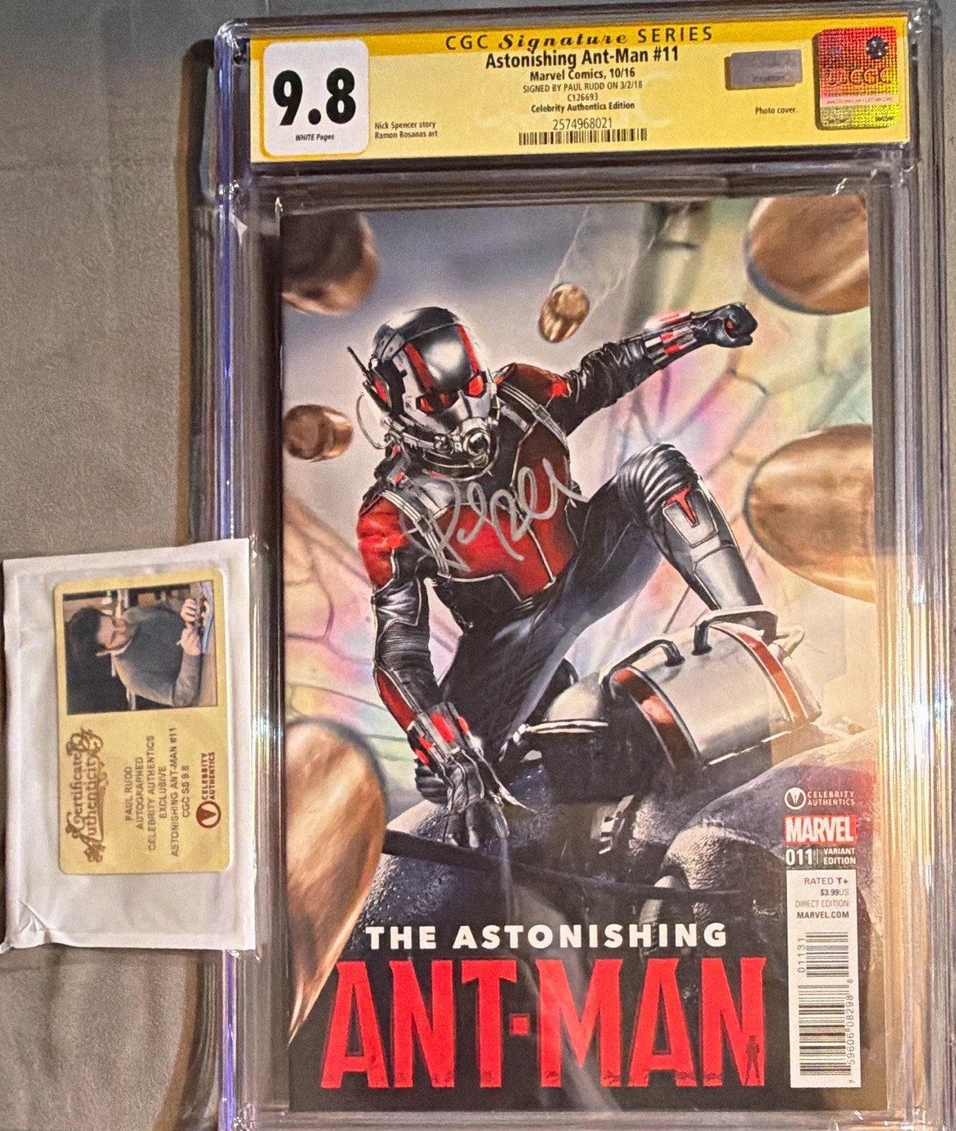 Astonishing Ant-Man #11 CGC SS 9.8 Paul Rudd Signed Doomsday 2026 Movie MCU Astonishing Ant-Man #11 CGC SS 9.8 Paul Rudd Signed Doomsday 2026 Movie MCU
