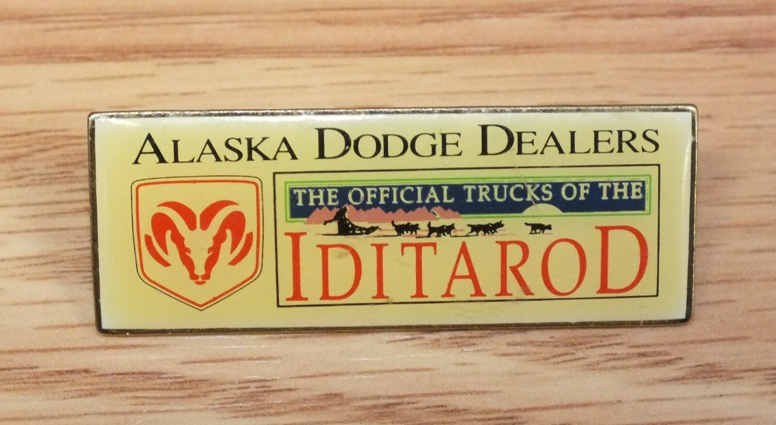Alaska Dodge Dealers Official Trucks of the Iditarod Collectible Vintage Pin 