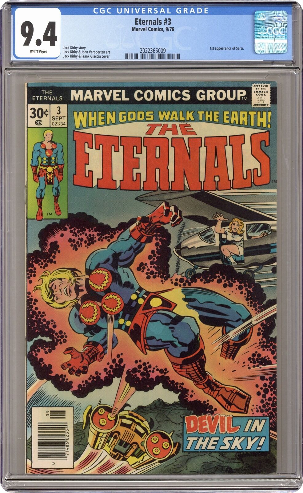 Eternals #3 CGC 9.4 1976 2022365009