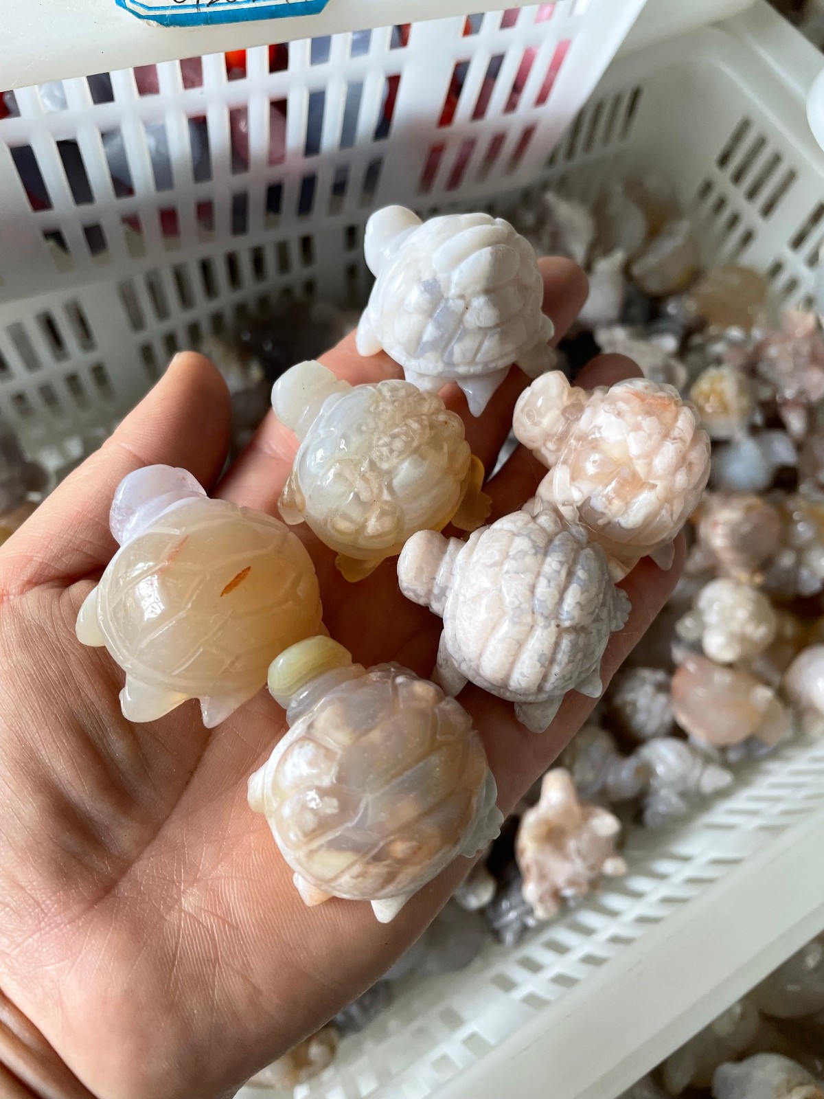 atural Sakura Agate Blossom Facet Rough Specimen Madagascar 1pc