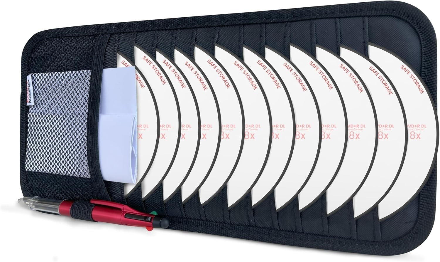 Car CD Case Holder Sun Visor Organizer for 12 CDs DVDs Mesh Pocket Black Car CD Case Holder Sun Visor Organizer for 12 CDs DVDs Mesh Pocket Black