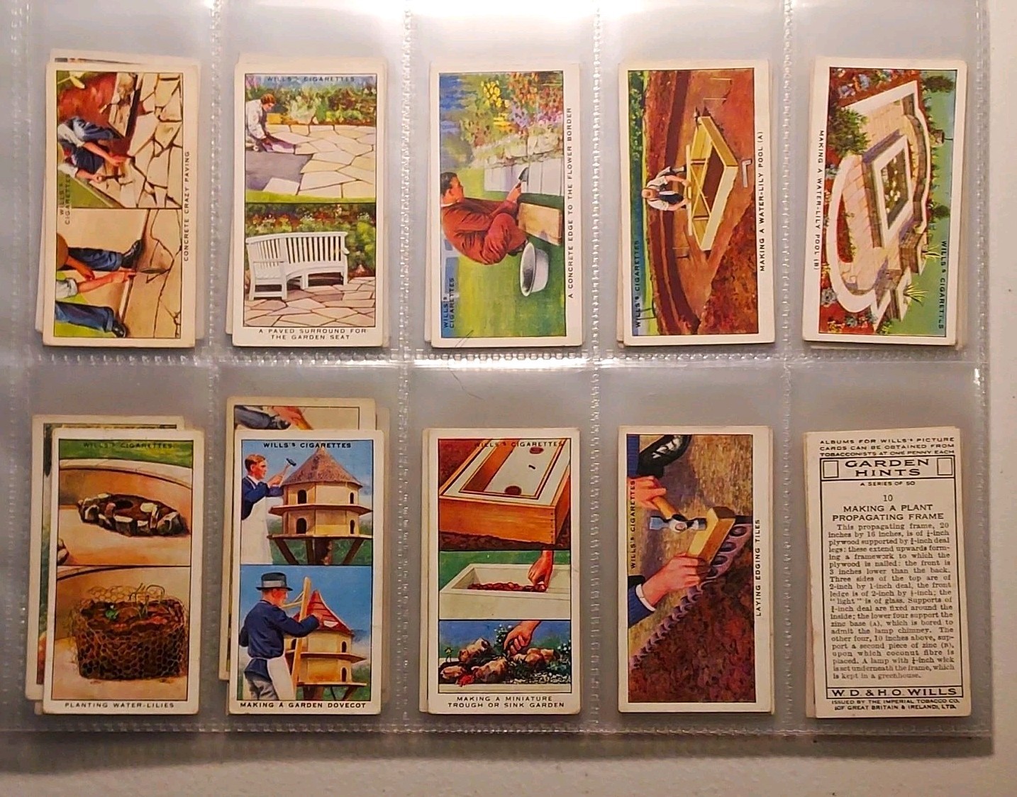 1938 Wills\'s Cigarettes, Garden Hints, Full Set of 50 Cards VG-EX 1938 Wills\'s Cigarettes, Garden Hints, Full Set of 50 Cards VG-EX