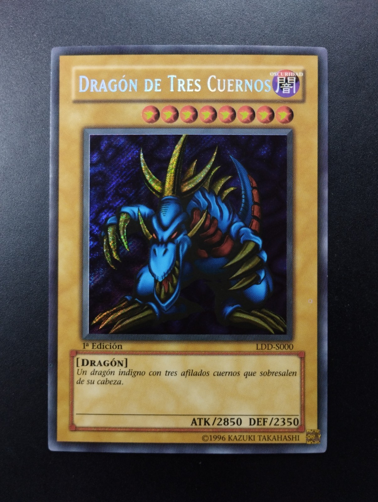 YUGIOH 2003 | TRI-HORNED DRAGON | LDD-S000 (LOB-000) | 1ST EDT | SPANISH | NM-EX