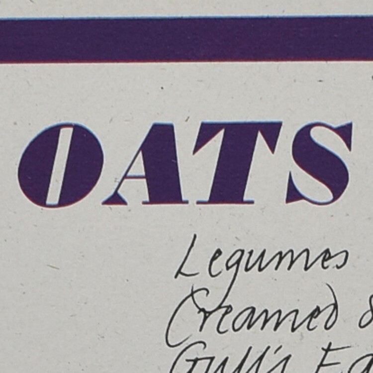 1967 Oats Restaurant Menu Charles Campbell 4 Hollywood Road London England UK