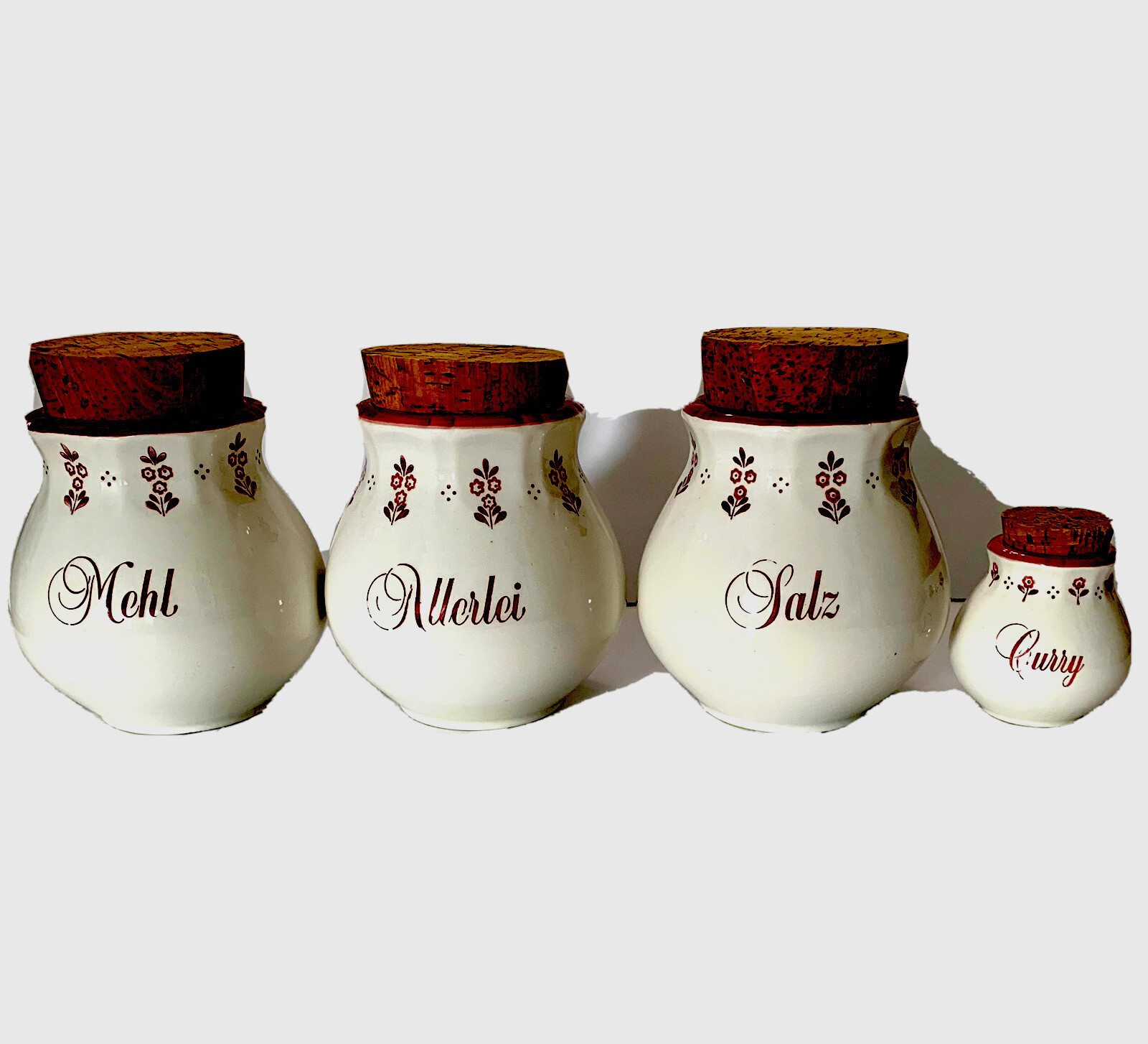 VTG Schramberg Pottery Canisters German: Flour, Salt, Curry, Other - SEE Read VTG Schramberg Pottery Canisters German: Flour, Salt, Curry, Other - SEE Read