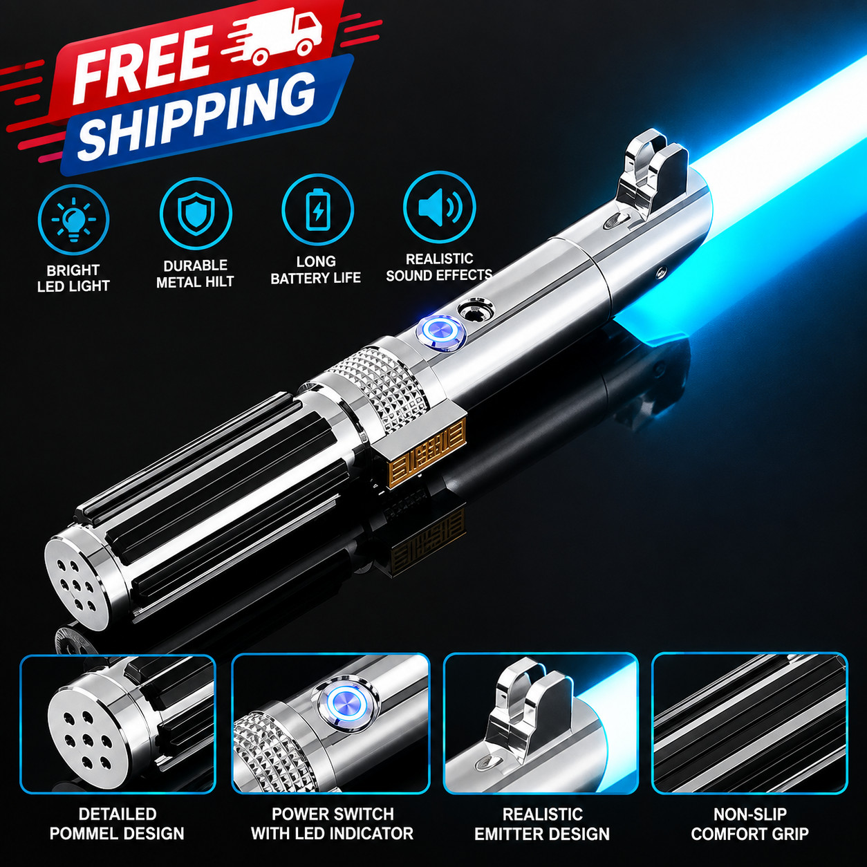Anakin Skywalker Lightsaber Replica Force FX Dueling Rechargeable