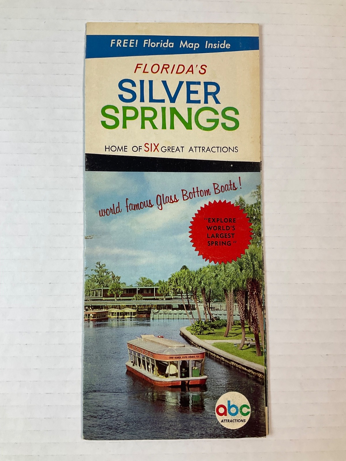 Vintage Silver Springs Florida Six Great Attractions Souvenir Tourist Brochure