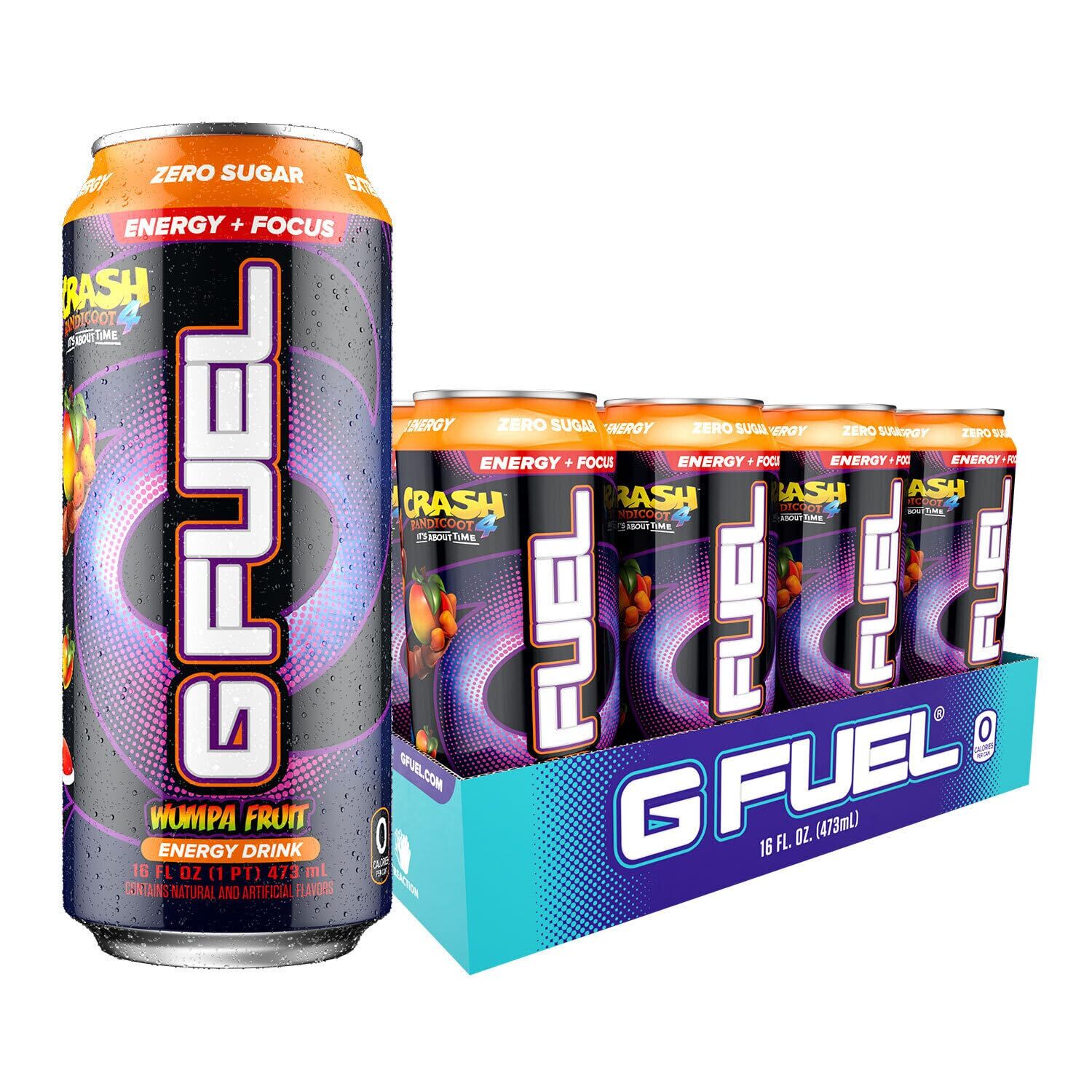 G Fuel Wumpa Fruit Energy Drink 16 Fl Oz Pack of 12 Zero Sugar Antioxidants G Fuel Wumpa Fruit Energy Drink 16 Fl Oz Pack of 12 Zero Sugar Antioxidants