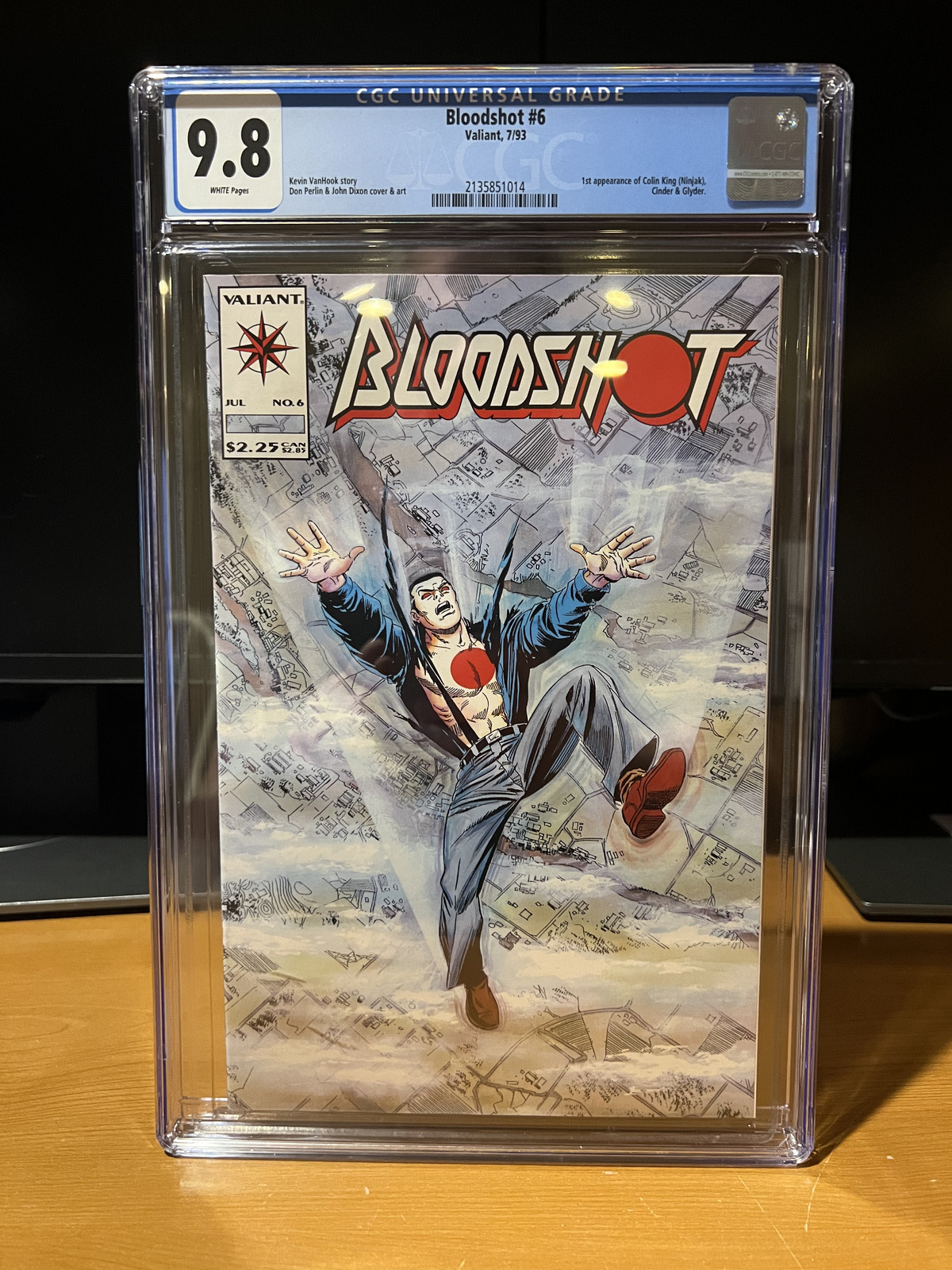 Bloodshot 6 CGC 9.8 Valiant 1st Appearance Colin King Ninjak 1993 WHITE PAGES NM