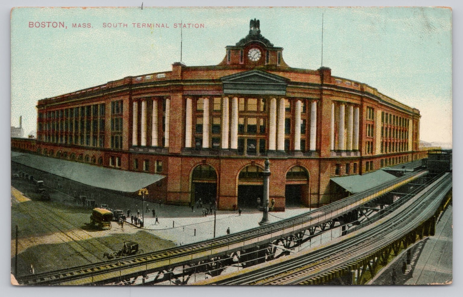 Boston South Terminal Station Postcard c.1907 Unused Mason Bros. & Co. Germany