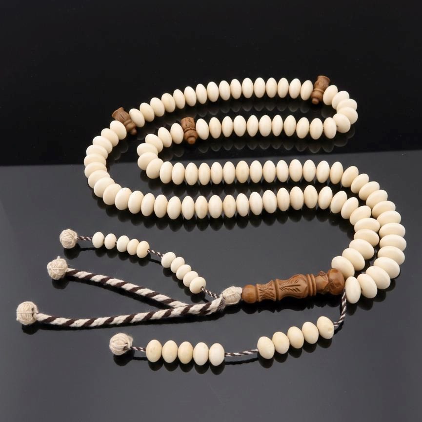 Camel bone 100 beads Tasbih dhikr Prayer Beads Misbaha Tesbih shadhili 302167_6