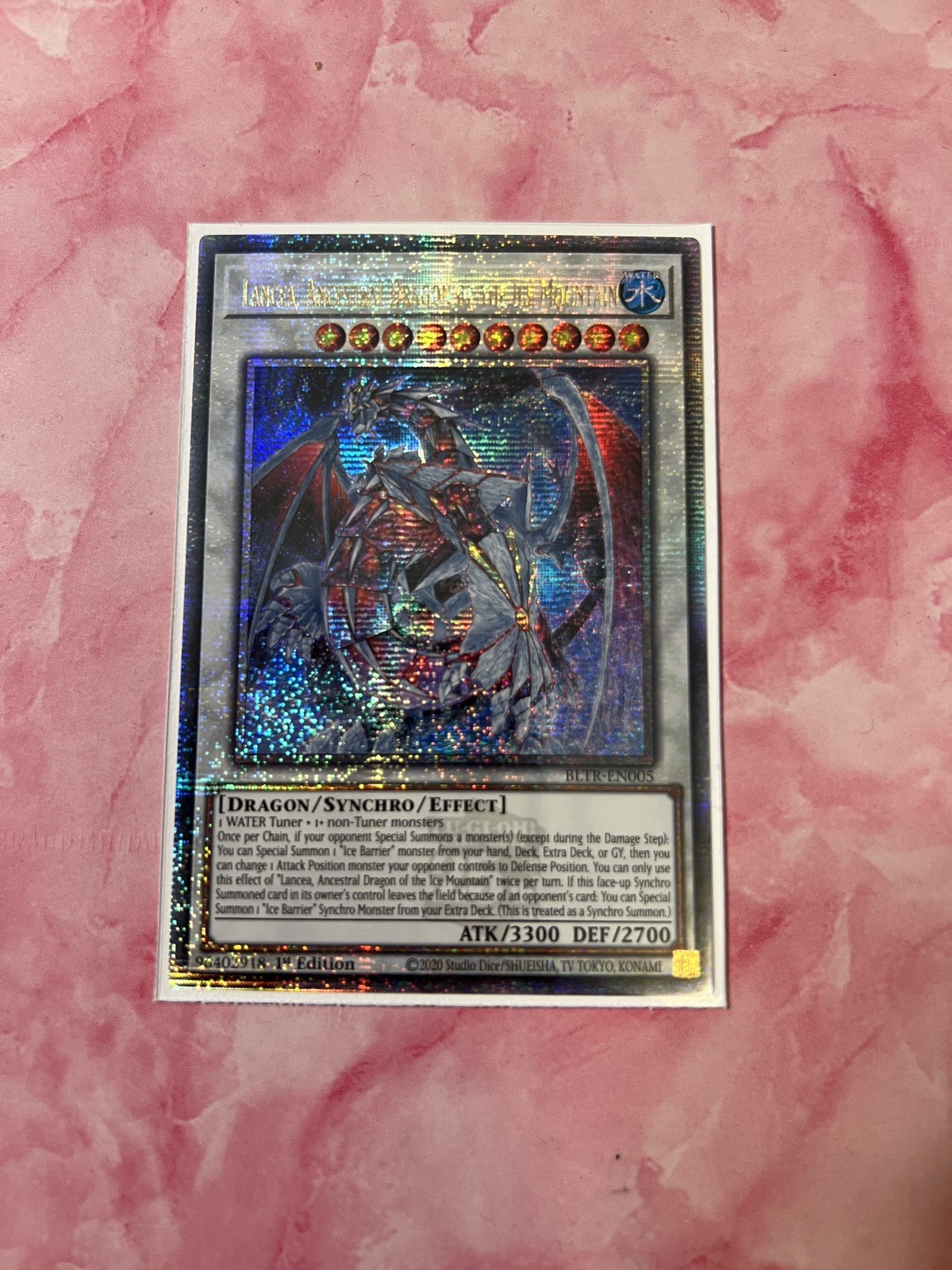 Yugioh: Lancea Ancestral Dragon of the Ice Mountain - Quarter Century BLTR-EN005