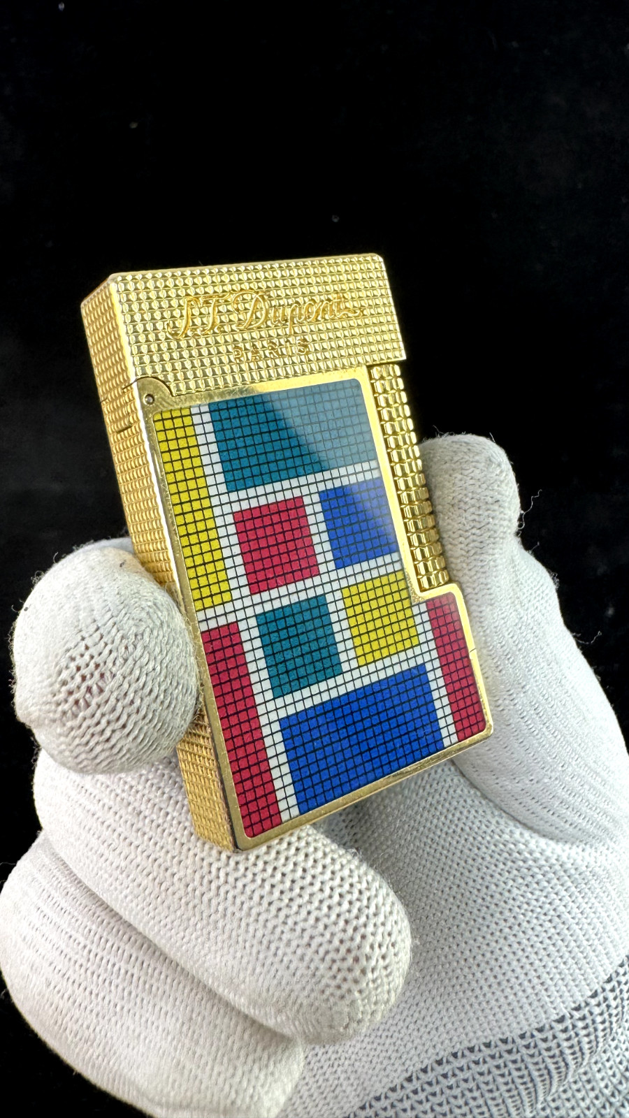 S.T. DUPONT Ligne2 Casablanca Double Flame Gold Vintage Lighter with gift box