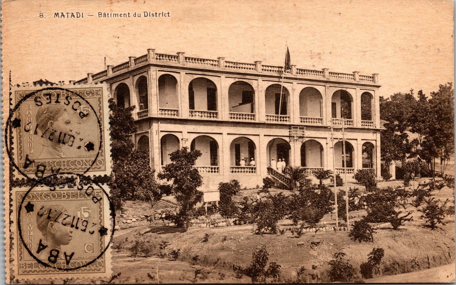 Belgian Congo Postcard used 1927 Great History