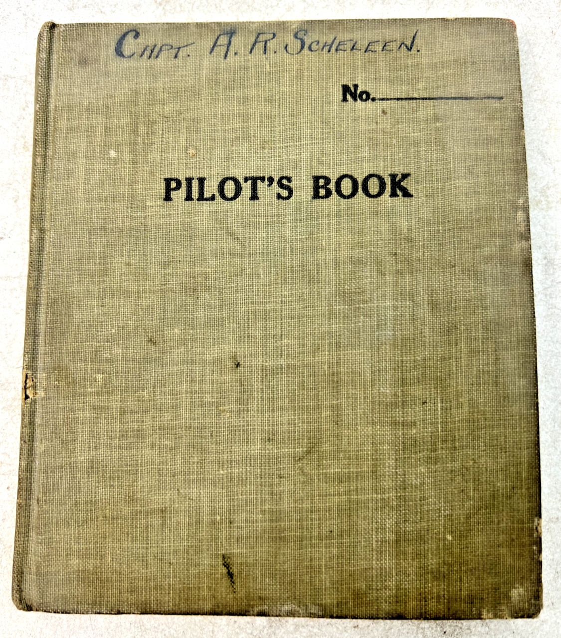 Antique Rare 1919-1925 Pilot's Log Book Air Corps U.S. Army