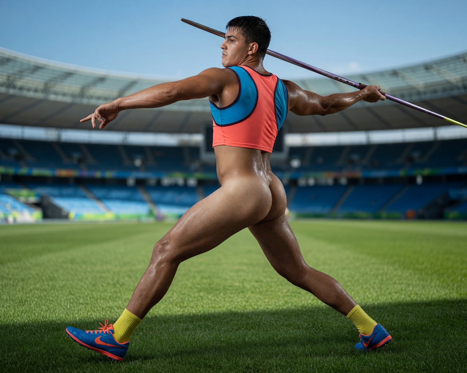 Gay Interest Male Latino Beefcake Physique Muscular Back Photo Print M020574