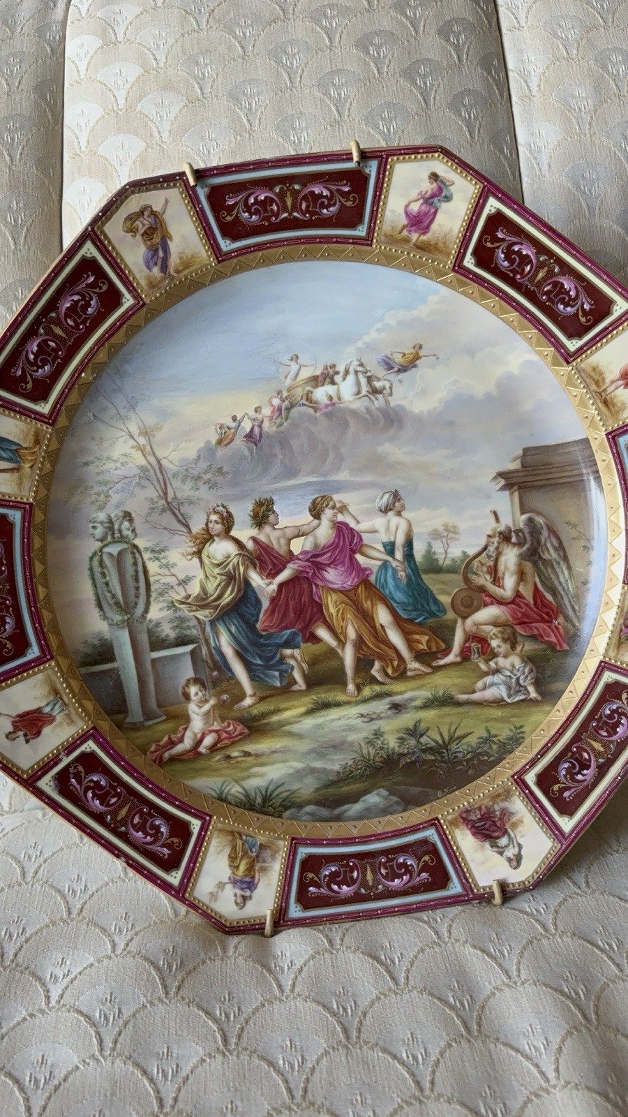 Royal Vienna Late 19th Century 13.5” Dia. Royal Vienna Late 19th Century 13.5” Dia.