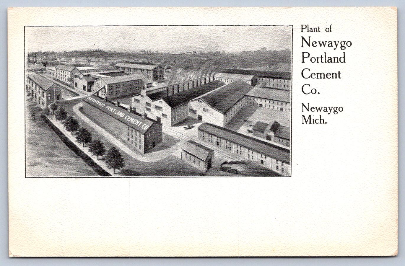 K59/ Newaygo Michigan Postcard c1910 Portland Cement Factory 244
