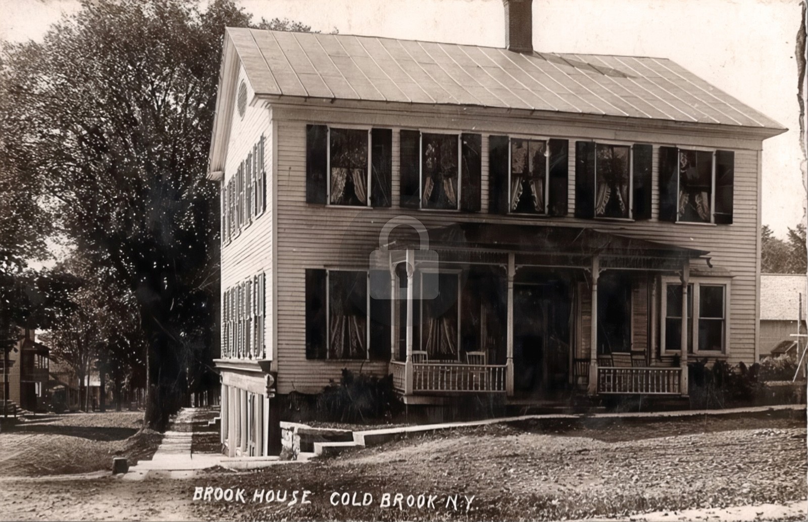 Brook House Cold Brook New York NY Beach Series RPPC Photo Postcard COPY