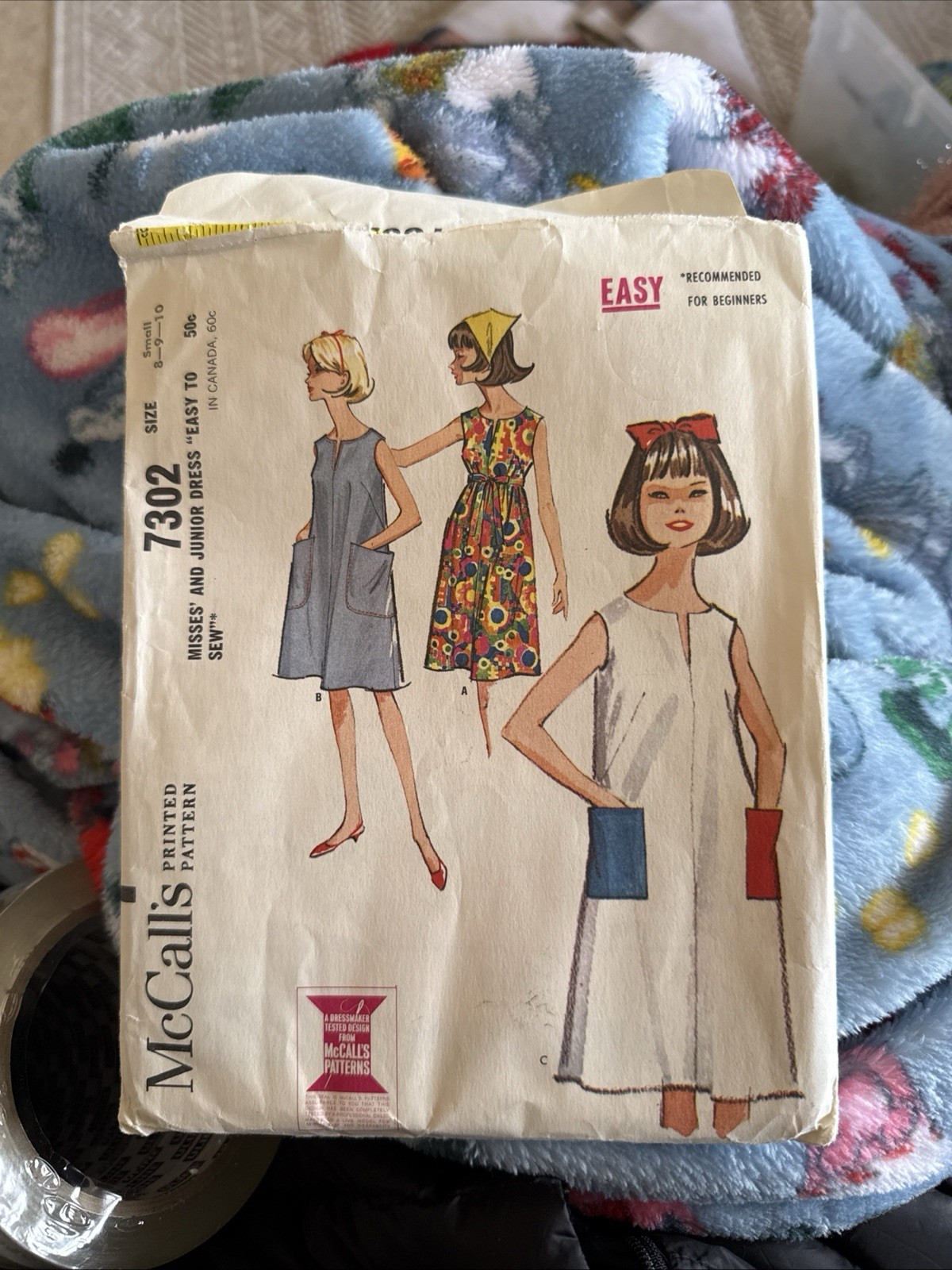 McCall’s #7302 Vintage Sewing Pattern Size 8-9-10